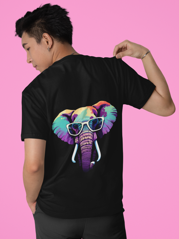 Vibrant Elephant Edition - Round Neck Half Sleeve T-Shirt