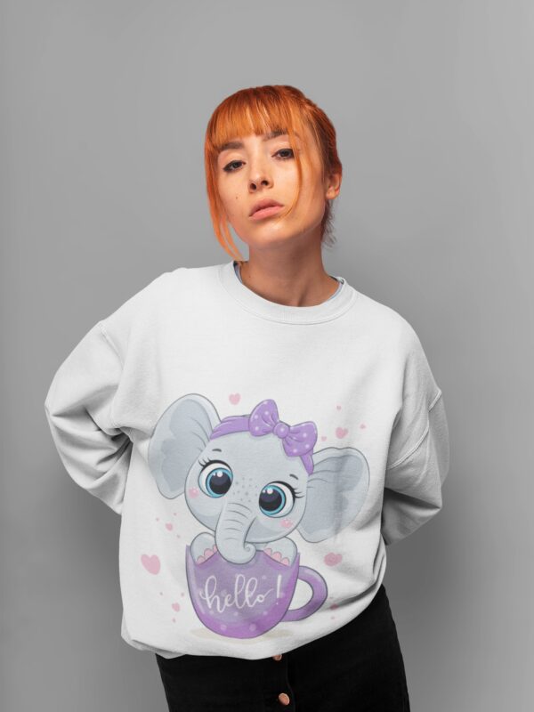 Adorable Baby Elephant Sweatshirt – Playful Print