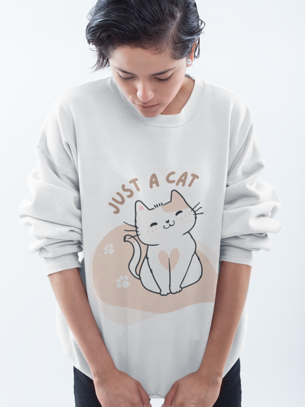 Women’s Cute Cat Printed Sweatshirt