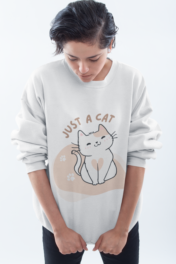 Women’s Cute Cat Printed Sweatshirt