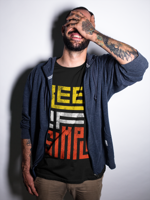 Keep Life Simple - Half Sleeve Men T-Shirt
