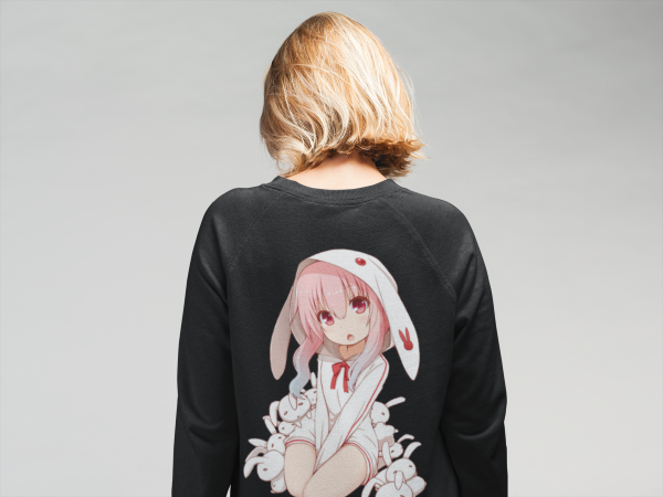 Kawaii Girl Print Women’s Sweatshirt with brand Name