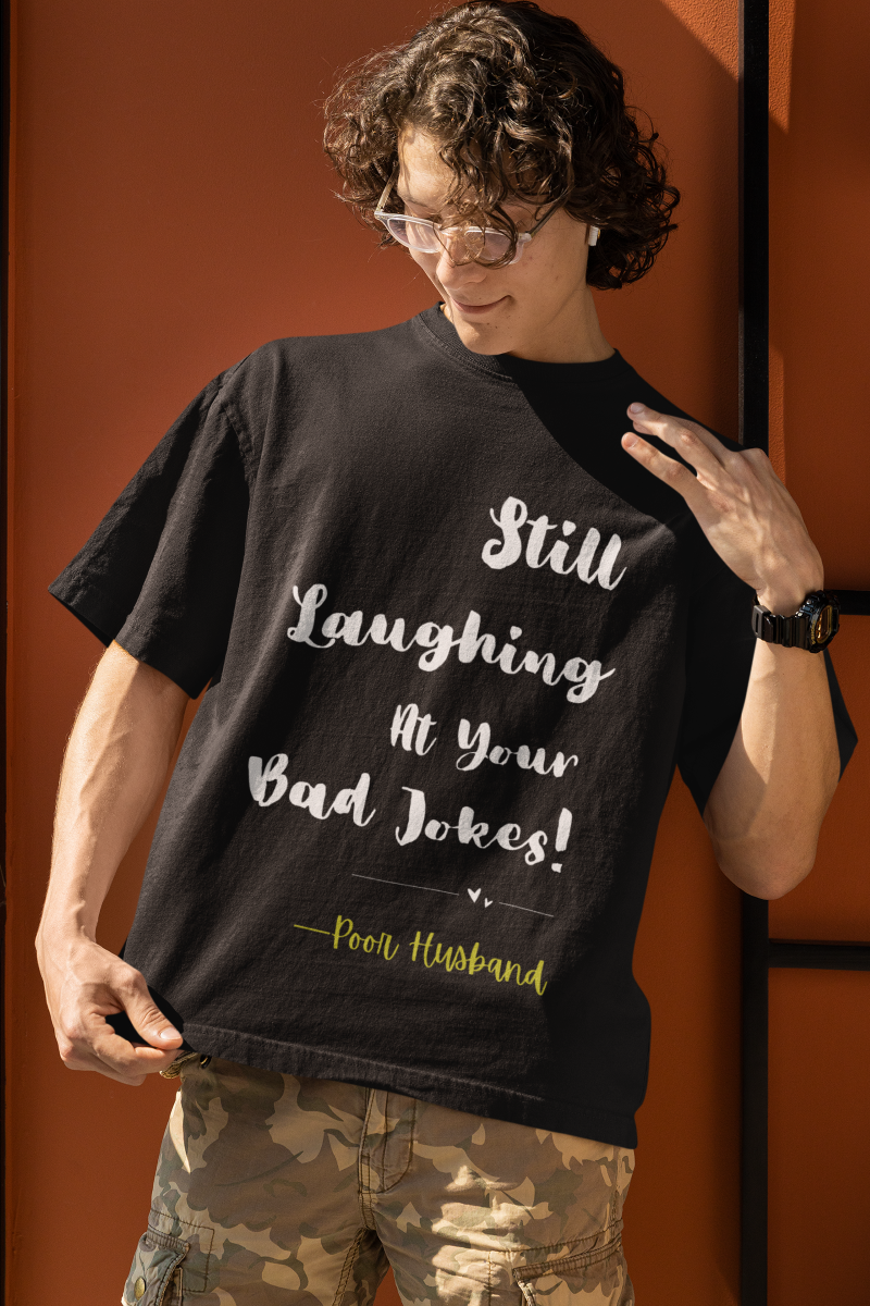 Oversized Men's T-Shirt - Premium Cotton | Funny Typography Print