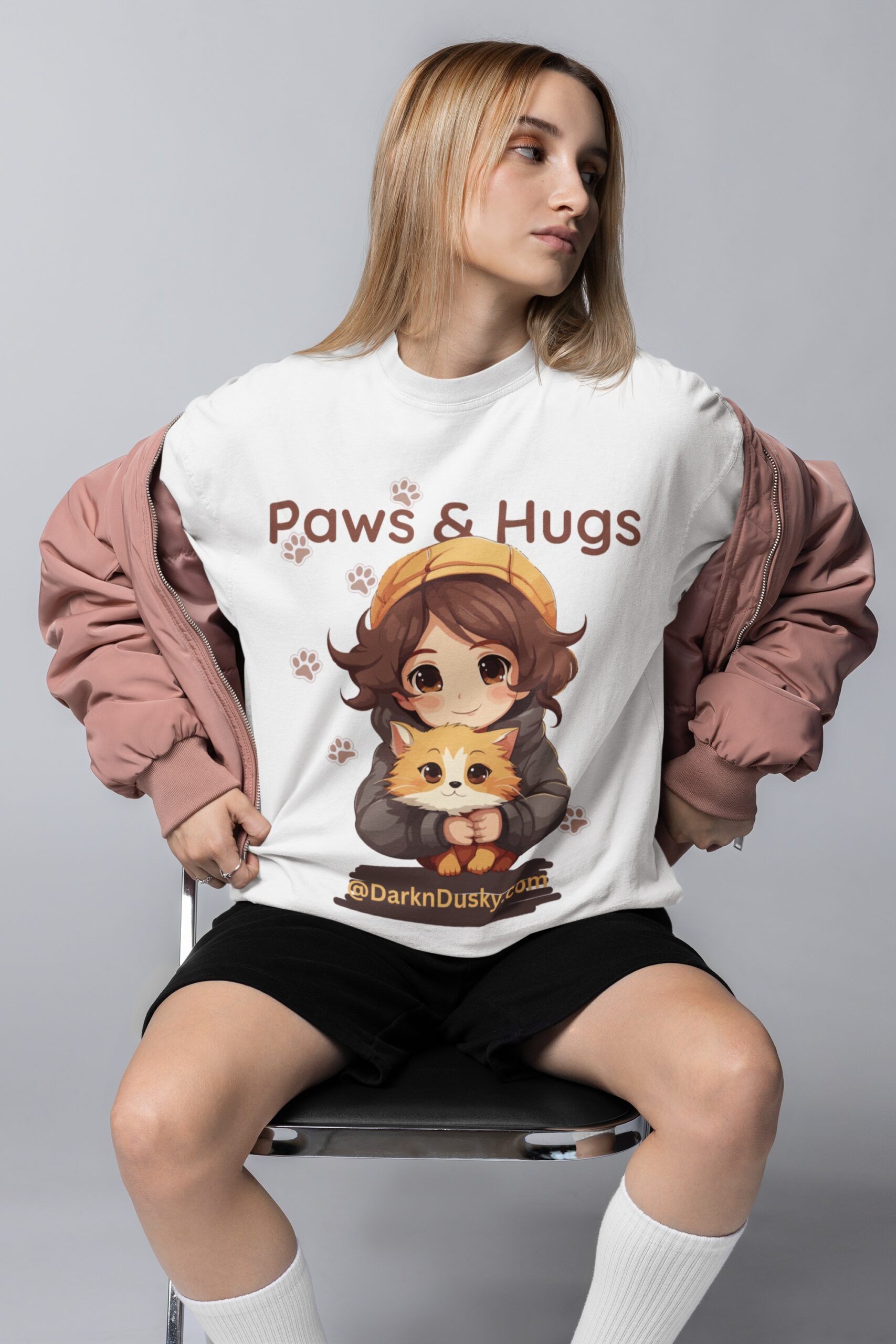 Paws & Hugs – Cozy Oversized Tee