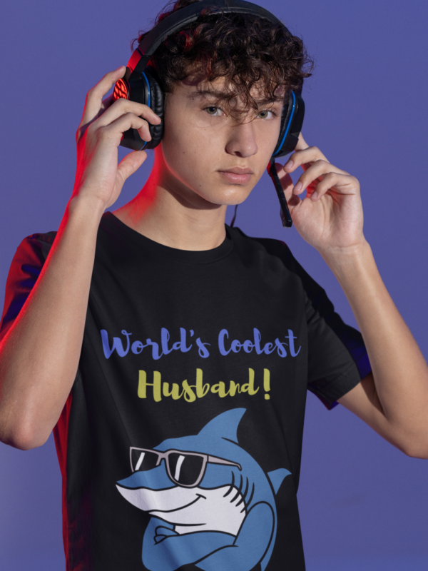 Shark Mode On – World's Coolest Husband Oversized T-Shirt
