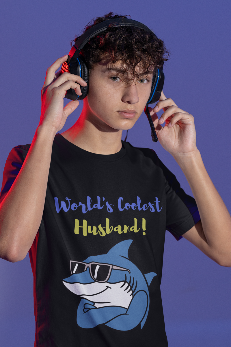 Shark Mode On – World's Coolest Husband Oversized T-Shirt