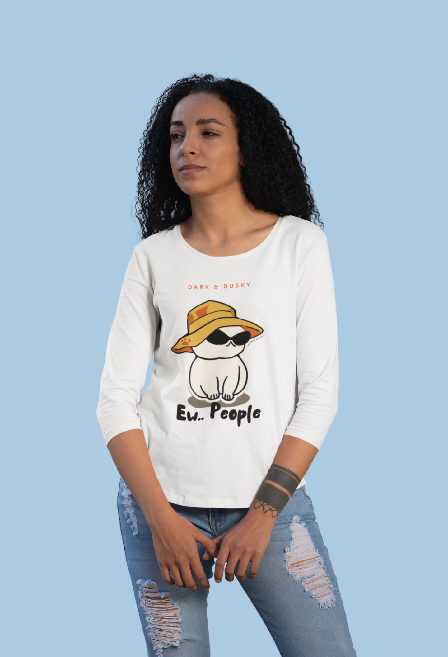 "Ew.. People" Oversized T-Shirt - Dark & Dusky