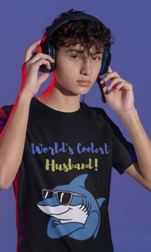 Shark Mode On – World's Coolest Husband Oversized T-Shirt
